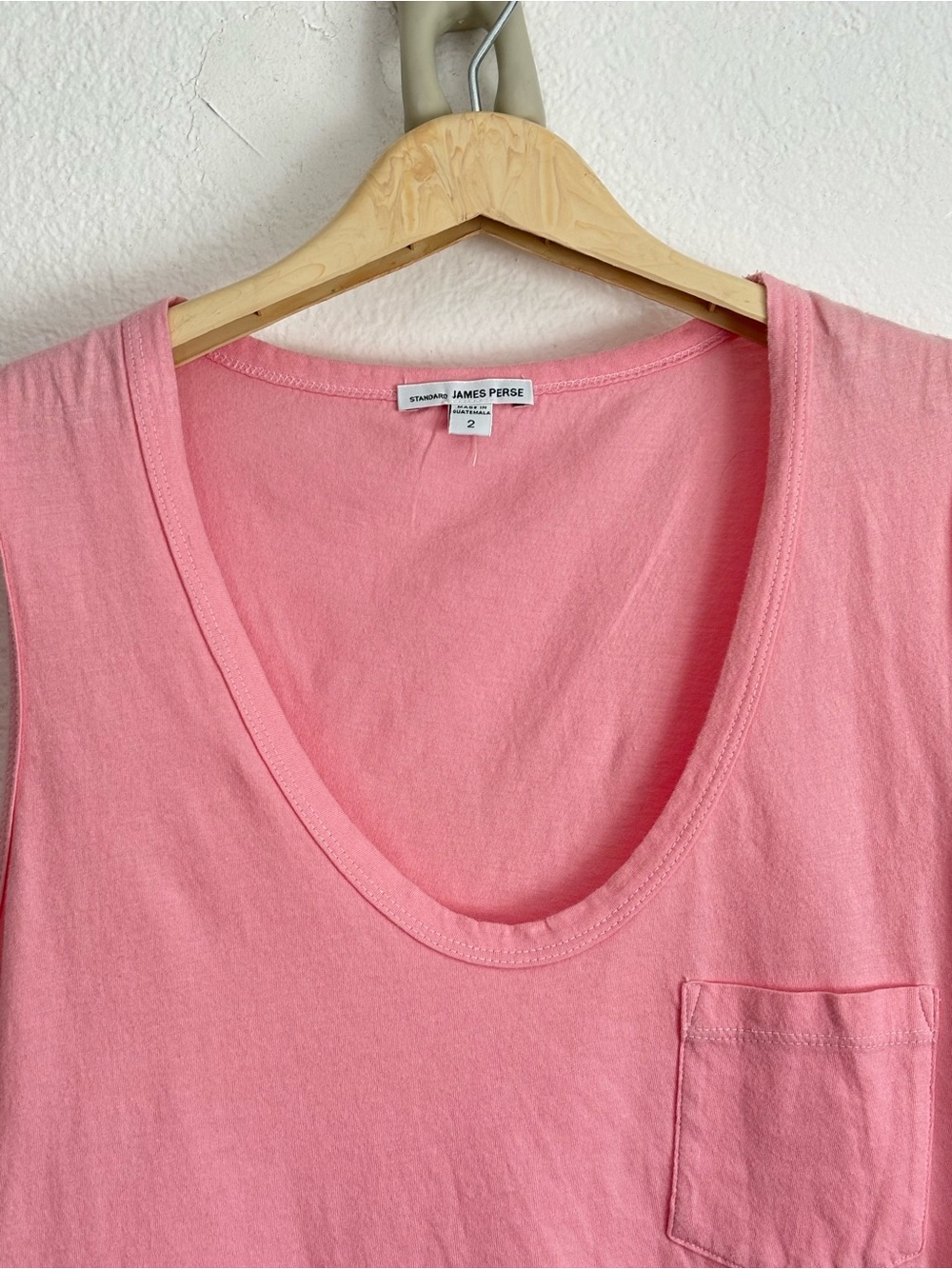 Standard James Perse 100% Cotton V Neck Tank Top Size: 2 - Picture 3 of 7